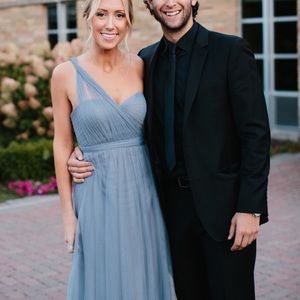 Jenny Yoo Convertible Bridesmaid Dress in Mayan Blue - Size 2